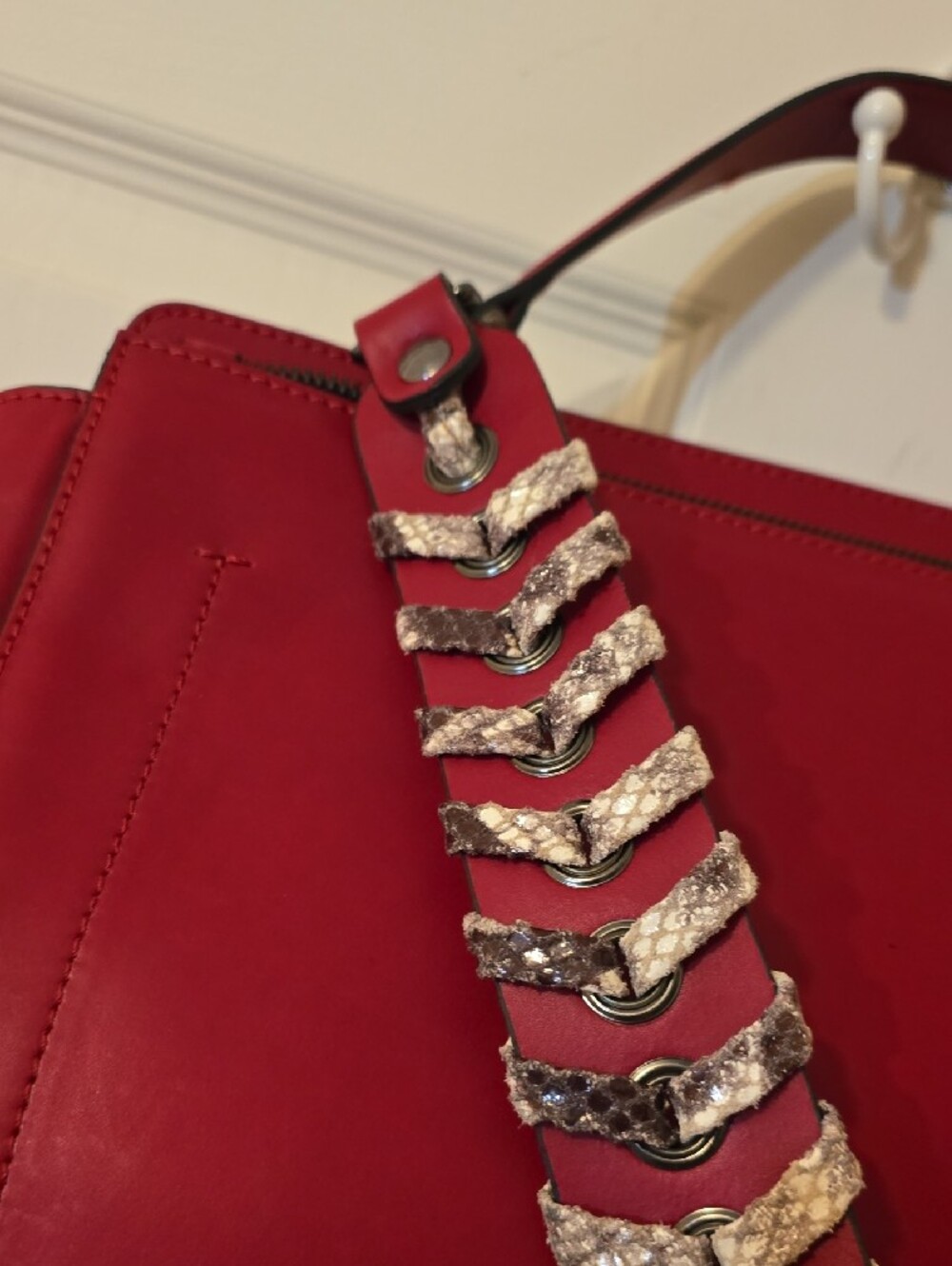 Vittoria Napoli Martine Bag – Cherry Red Leather (Excellent/Like-New Condition) - Picture 2 of 12